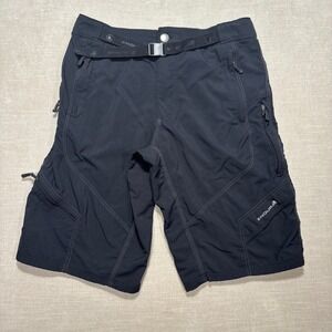 ENDURA Hummvee Cycling Shorts Black Nylon Zip Pockets Mens Large